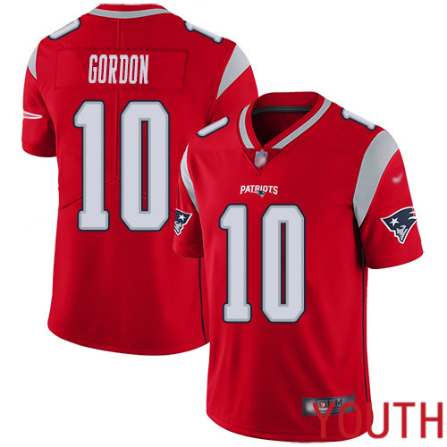 New England Patriots Football #10 Inverted Legend Limited Red Youth Josh Gordon NFL Jersey->new england patriots->NFL Jersey